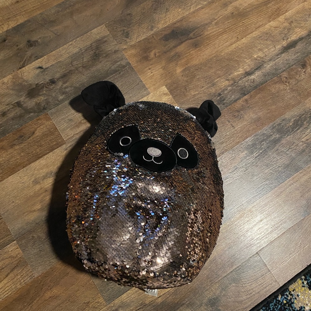 Sequin squishmallow pug